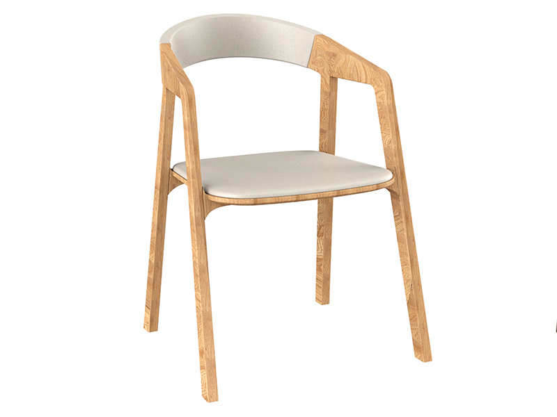 Flin wooden modern dining chair